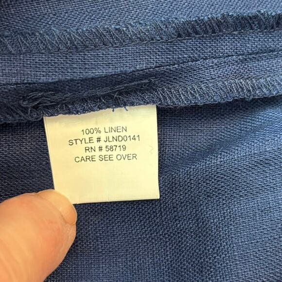 Choices Size M 100% Linen Midi Tank Dress Sleeveless Capsule Minimalist - Picture 4 of 5